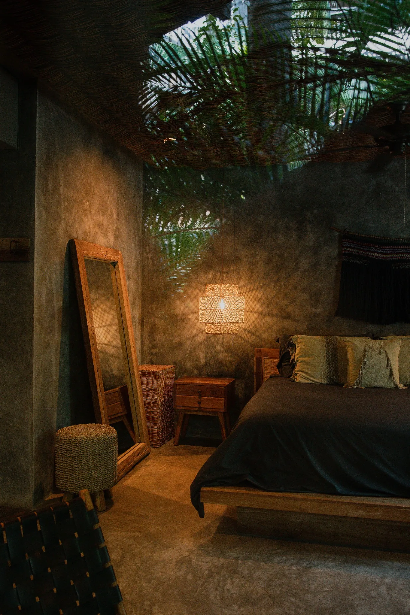 Be Tulum — Bedroom jungle reflection