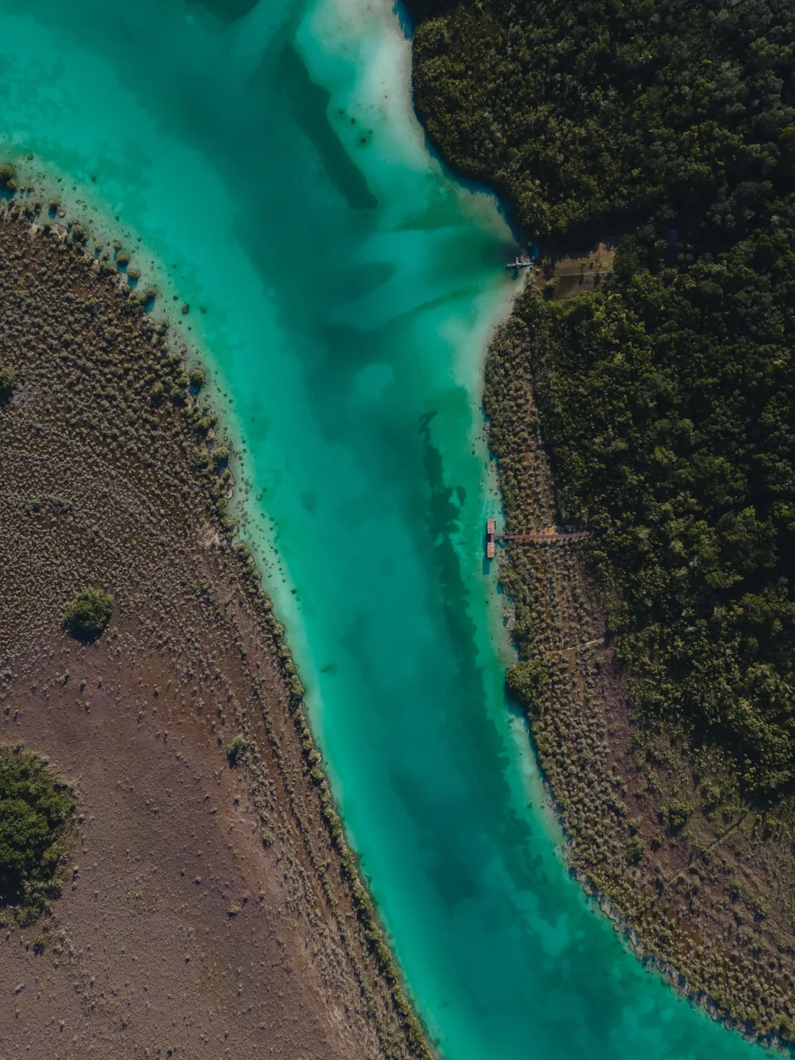 Boca de Agua — Lagoon channel — topdown